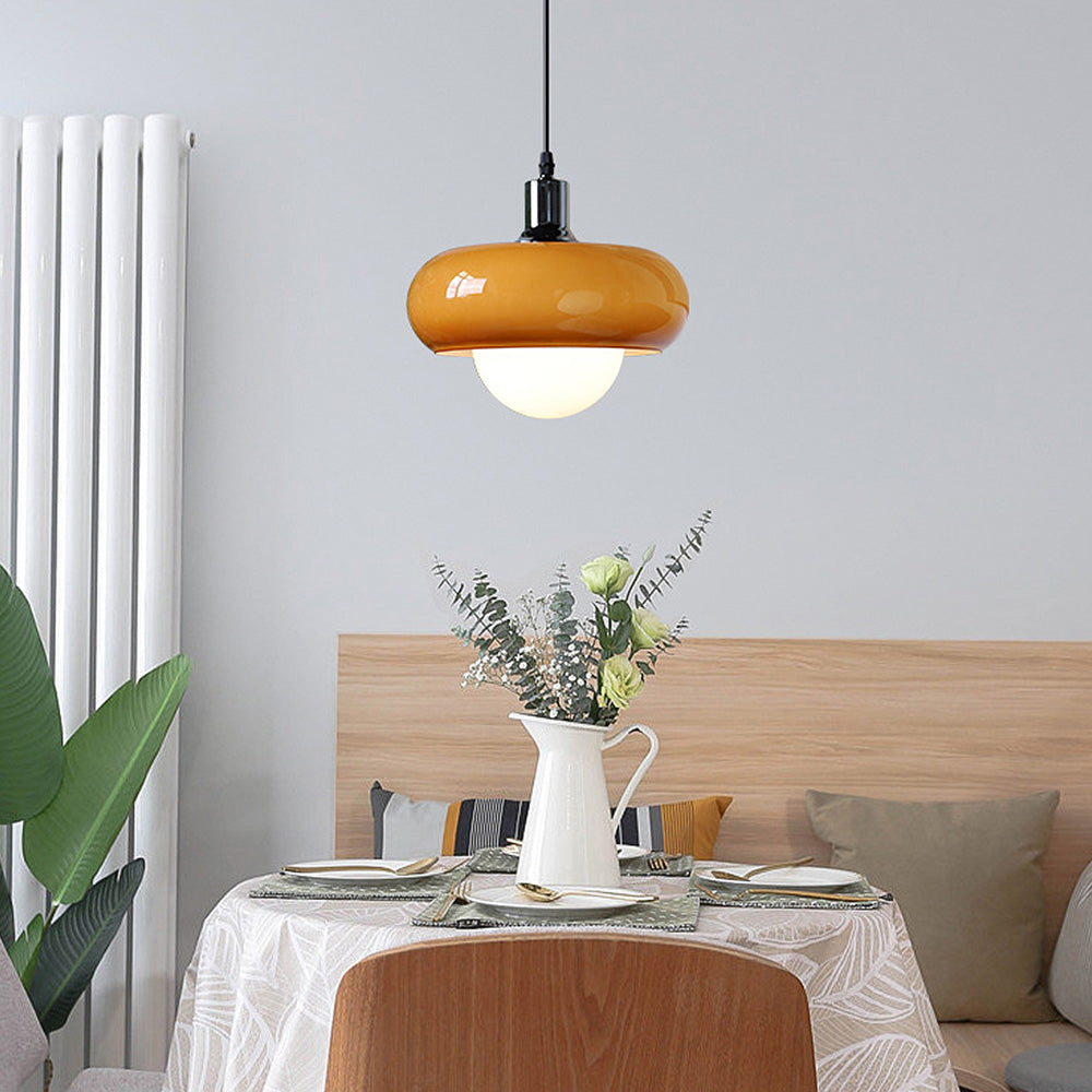 Bauhaus Dome Coffee Glass Pendant Light