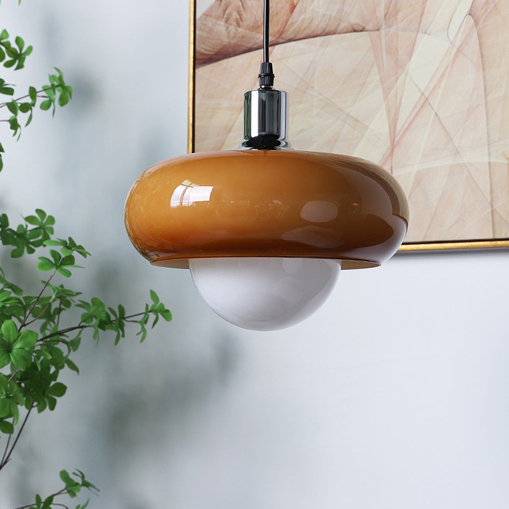 Bauhaus Dome Coffee Glass Pendant Light