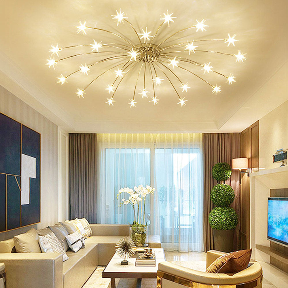 Luxury Star Glass Bedroom Ceiling Light