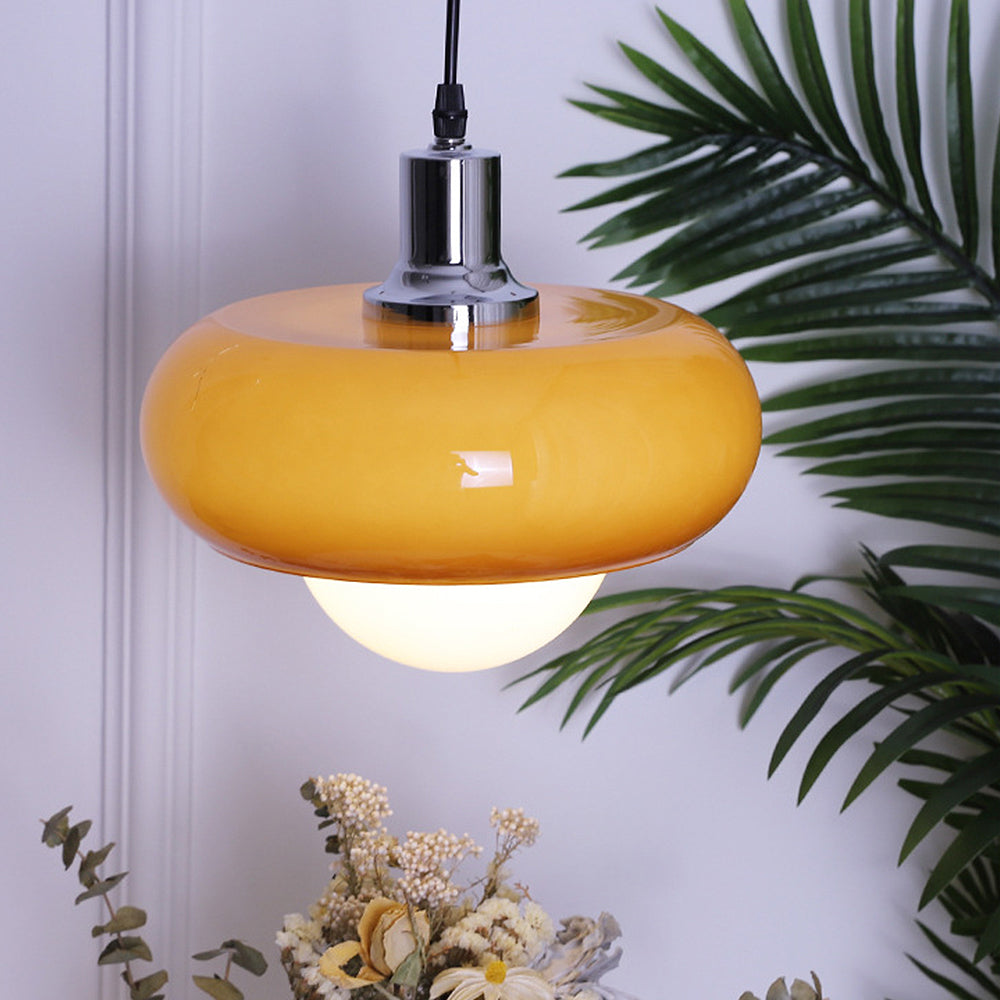 Bauhaus Dome Coffee Glass Pendant Light