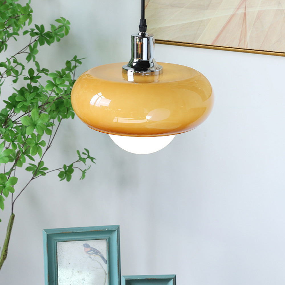 Bauhaus Dome Coffee Glass Pendant Light