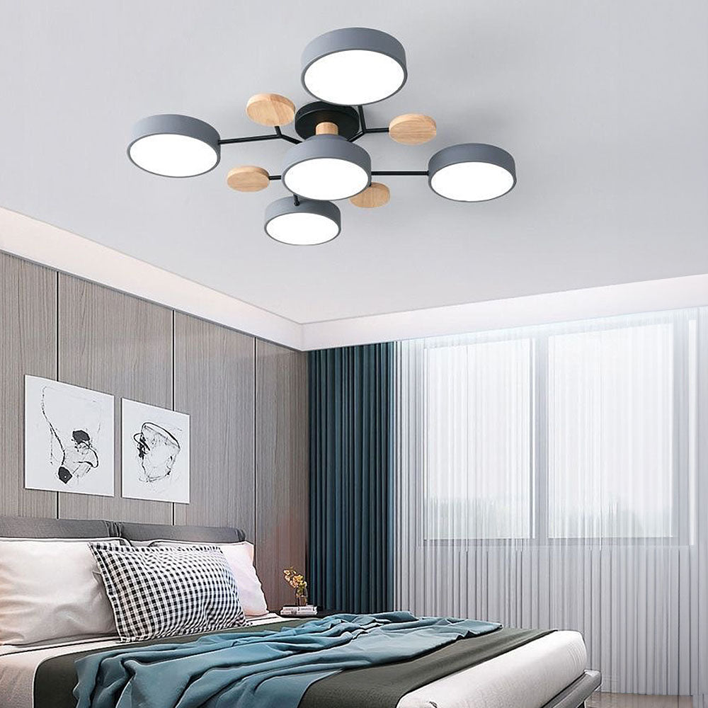 Creative Iron LED Semi-Flush Ceiling Light