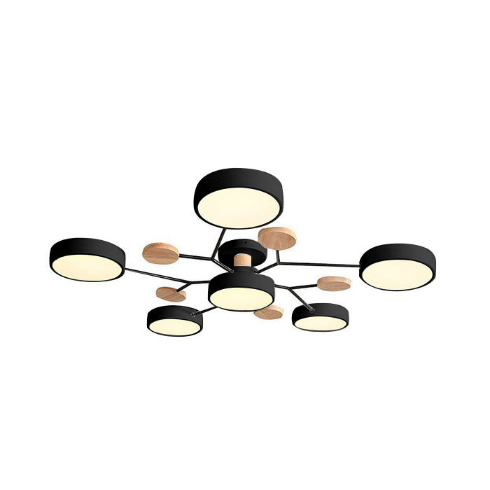 Creative Iron LED Semi-Flush Ceiling Light