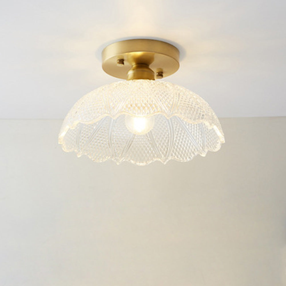 Simple Glass Semi Flush Ceiling Lights