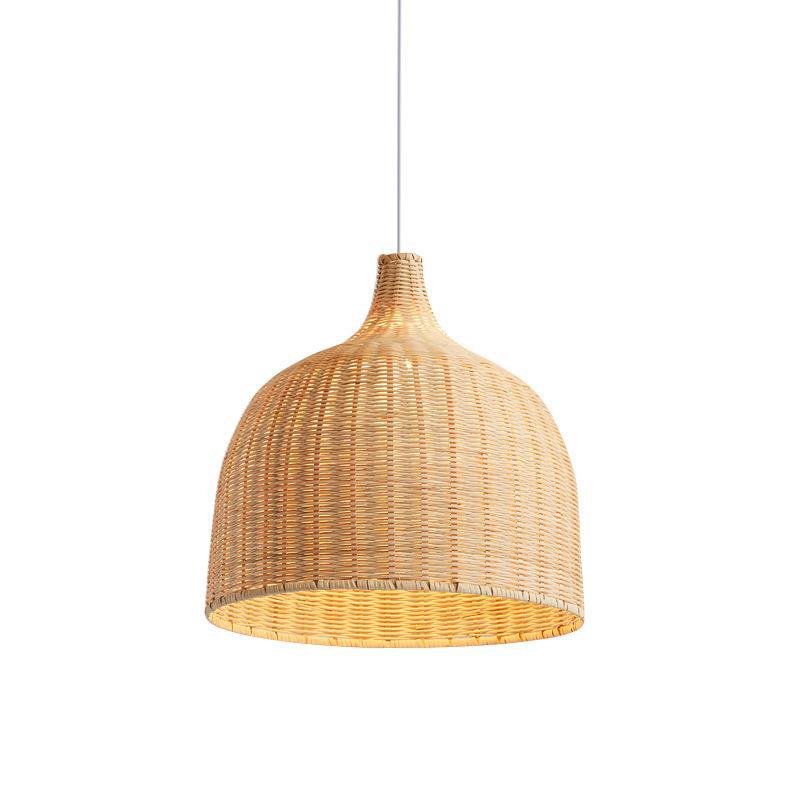 Bamboo Rattan Basket Pendant Light For Kitchen