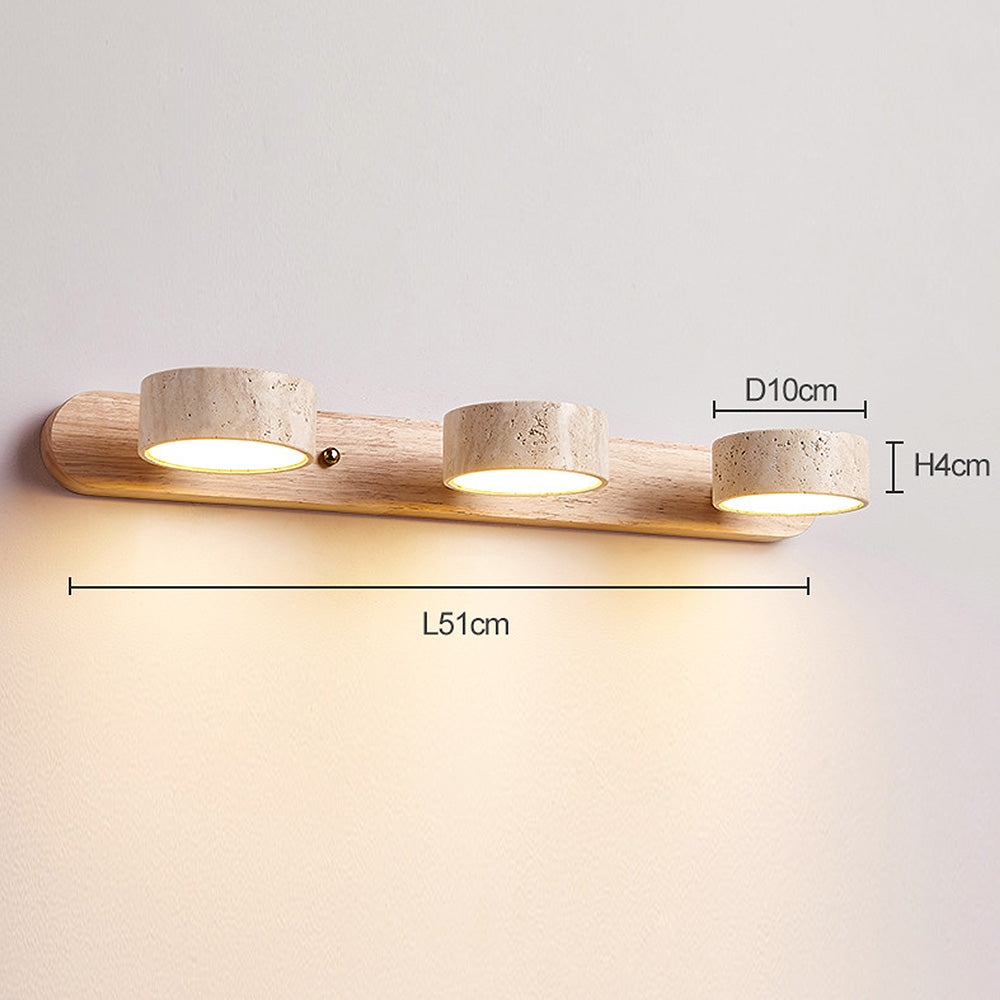 Wood Rustic Simple Bathroom Vanity Wall Light