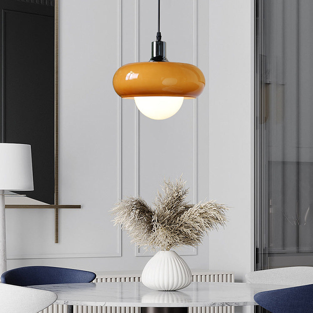 Bauhaus Dome Coffee Glass Pendant Light