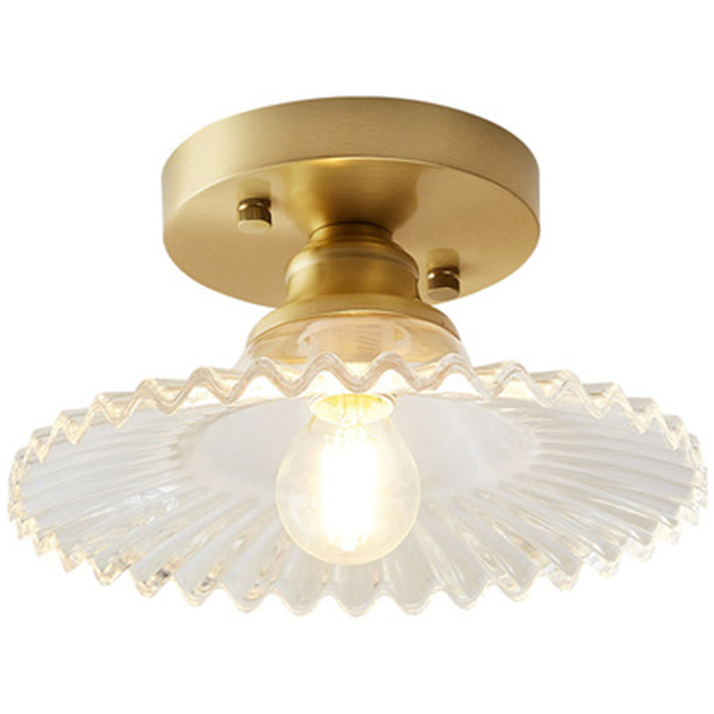 Simple Glass Semi Flush Ceiling Lights