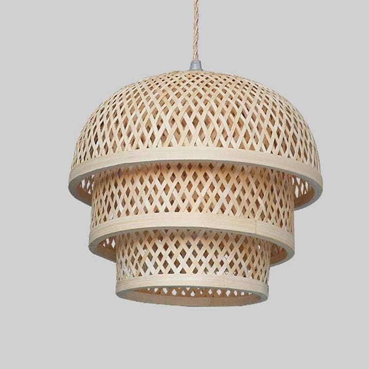 Bamboo Natural Basket Island Pendant Light