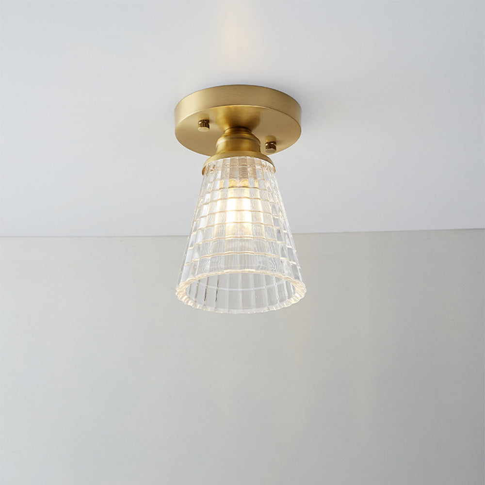 Simple Glass Semi Flush Ceiling Lights