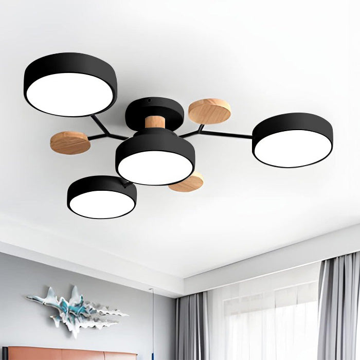 Creative Iron LED Semi-Flush Ceiling Light