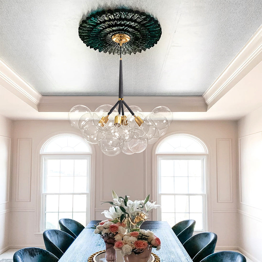 Large Glass Bubble Chandelier for Living Room