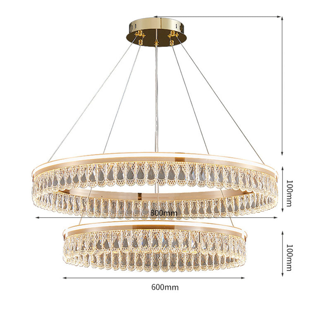 Luxury Large Crystal Ring Chandelier