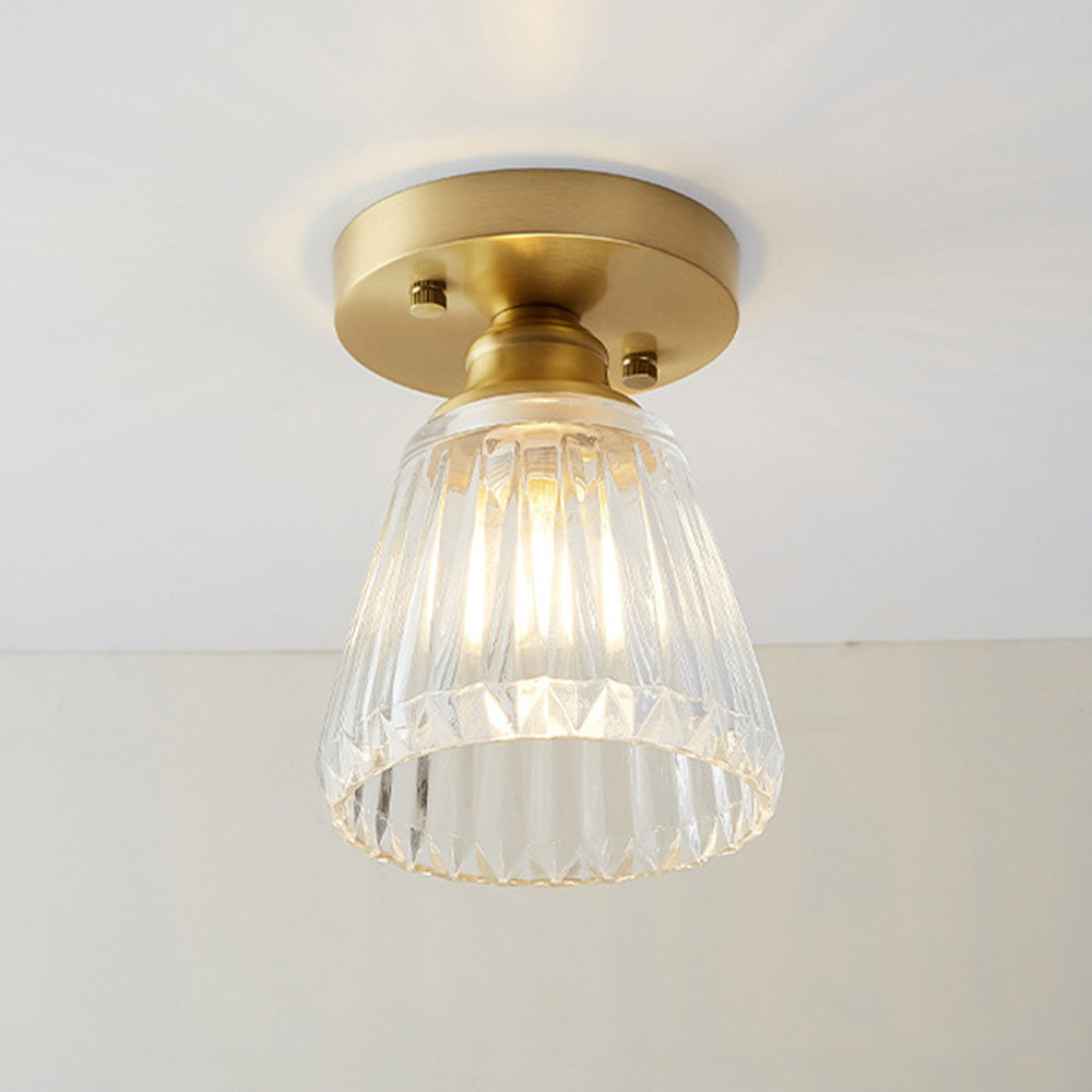 Simple Glass Semi Flush Ceiling Lights