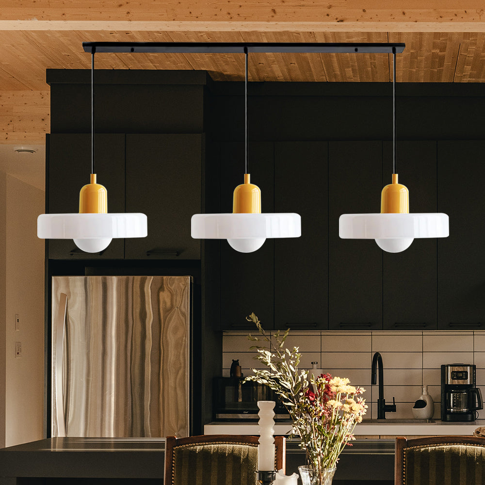 3 Heads Bauhaus Modern Simple Glass Pendant Light