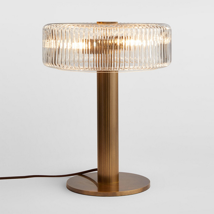 Contemporary Gold Glass Bedroom Table Lamp