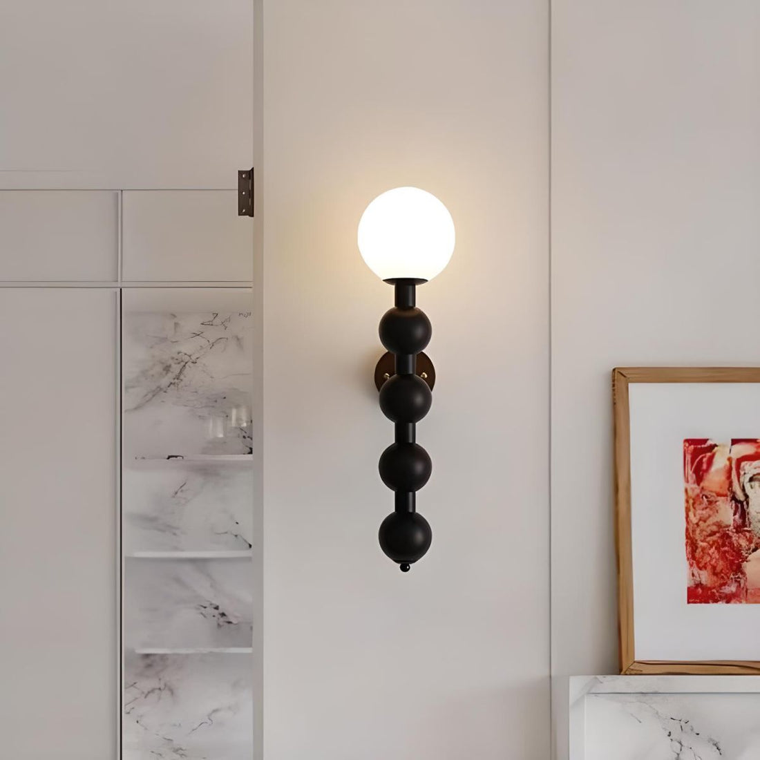 Bauhaus Long Multiple Balls Metal Wall Light