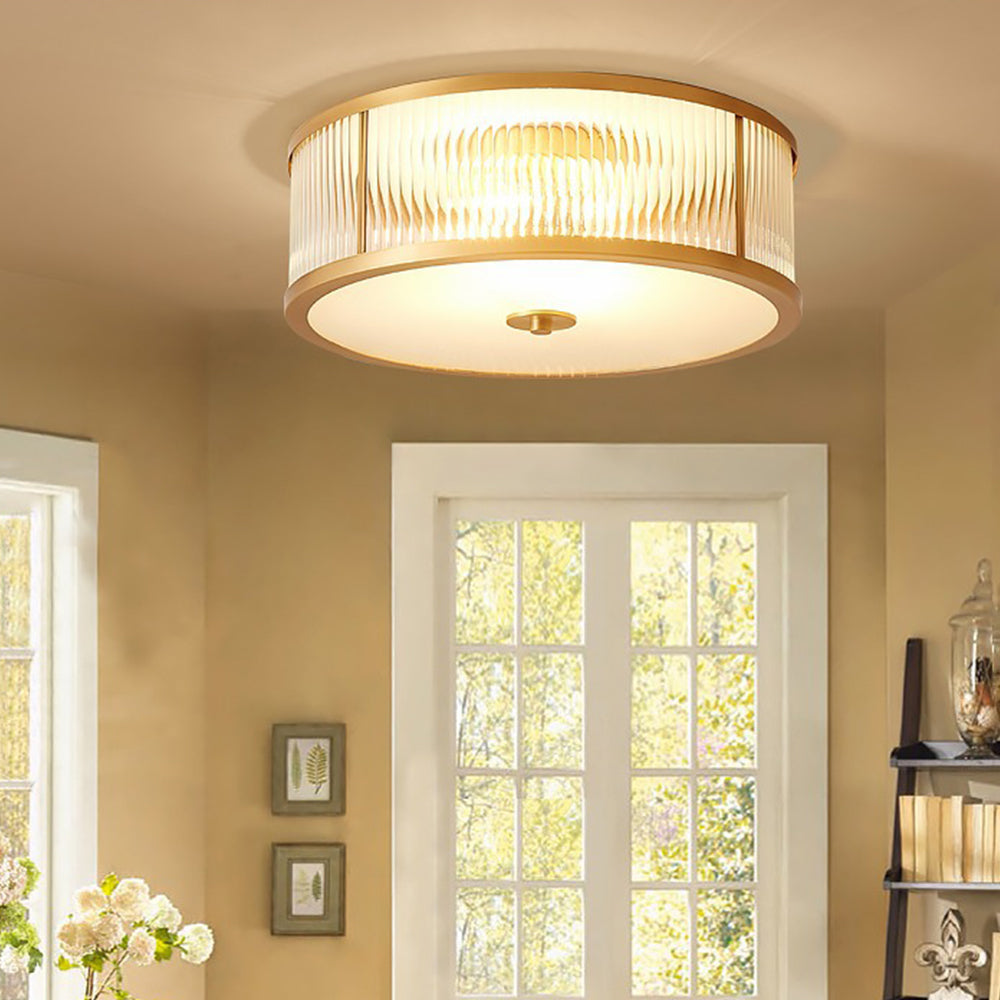 Vintage Round Simple Brass Ceiling Lamps