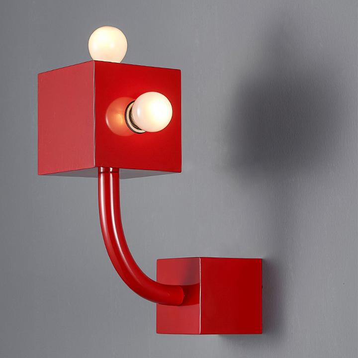 Vintage Metal Red Wall Lamp