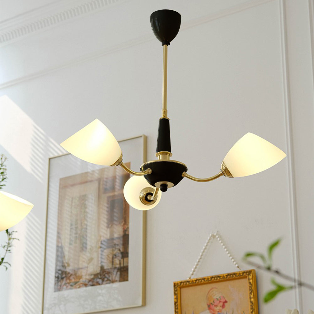 Medieval Modern Simple Black Bedroom Chandelier