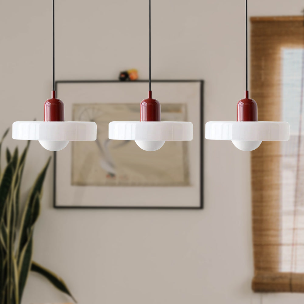 3 Heads Bauhaus Modern Simple Glass Pendant Light