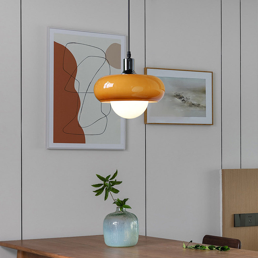 Bauhaus Dome Coffee Glass Pendant Light