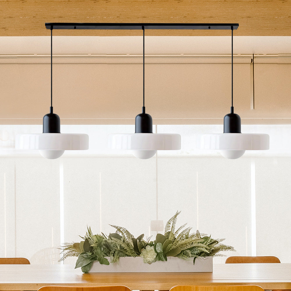 3 Heads Bauhaus Modern Simple Glass Pendant Light