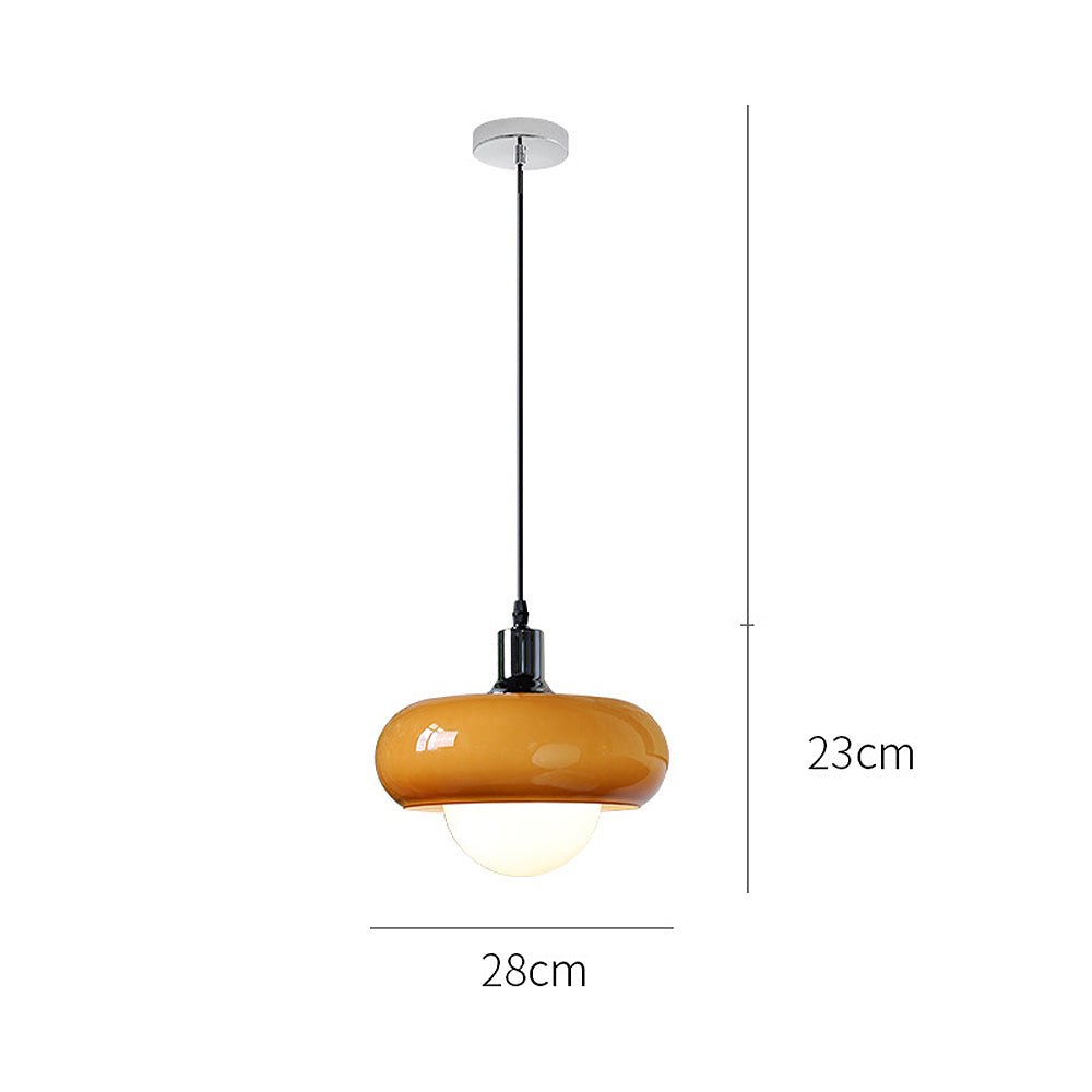 Bauhaus Dome Coffee Glass Pendant Light