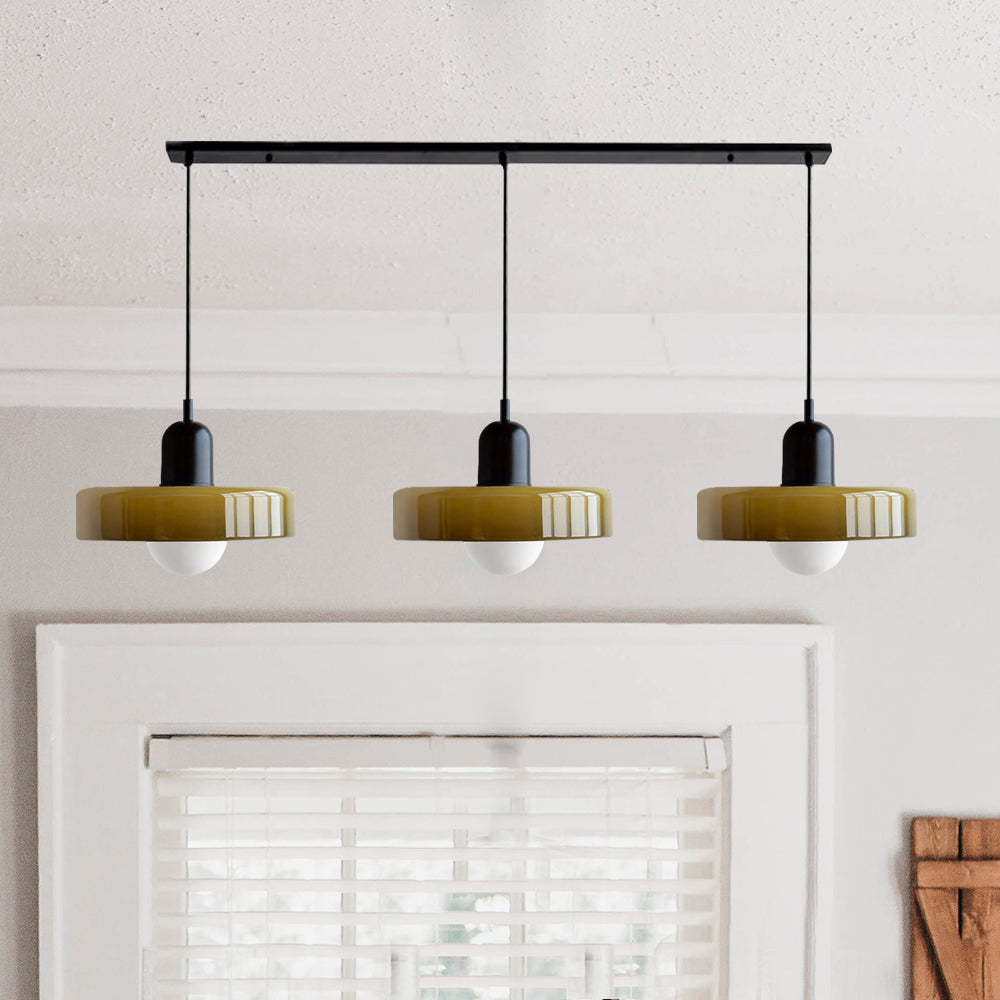 3 Heads Bauhaus Modern Simple Glass Pendant Light