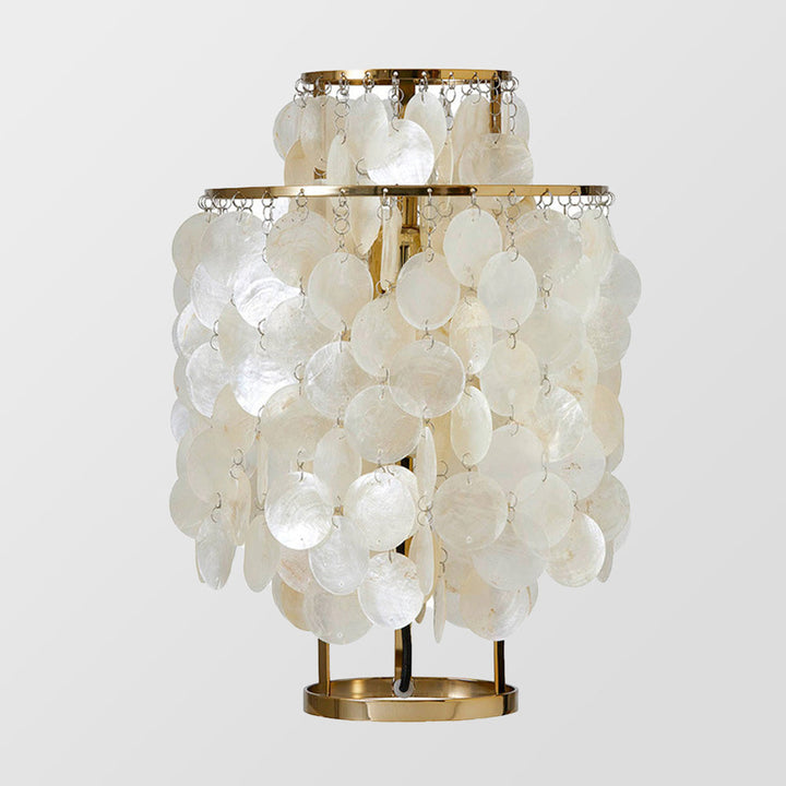 Danish Seashell Pearl Wind Chimes Decorative Table Lamp