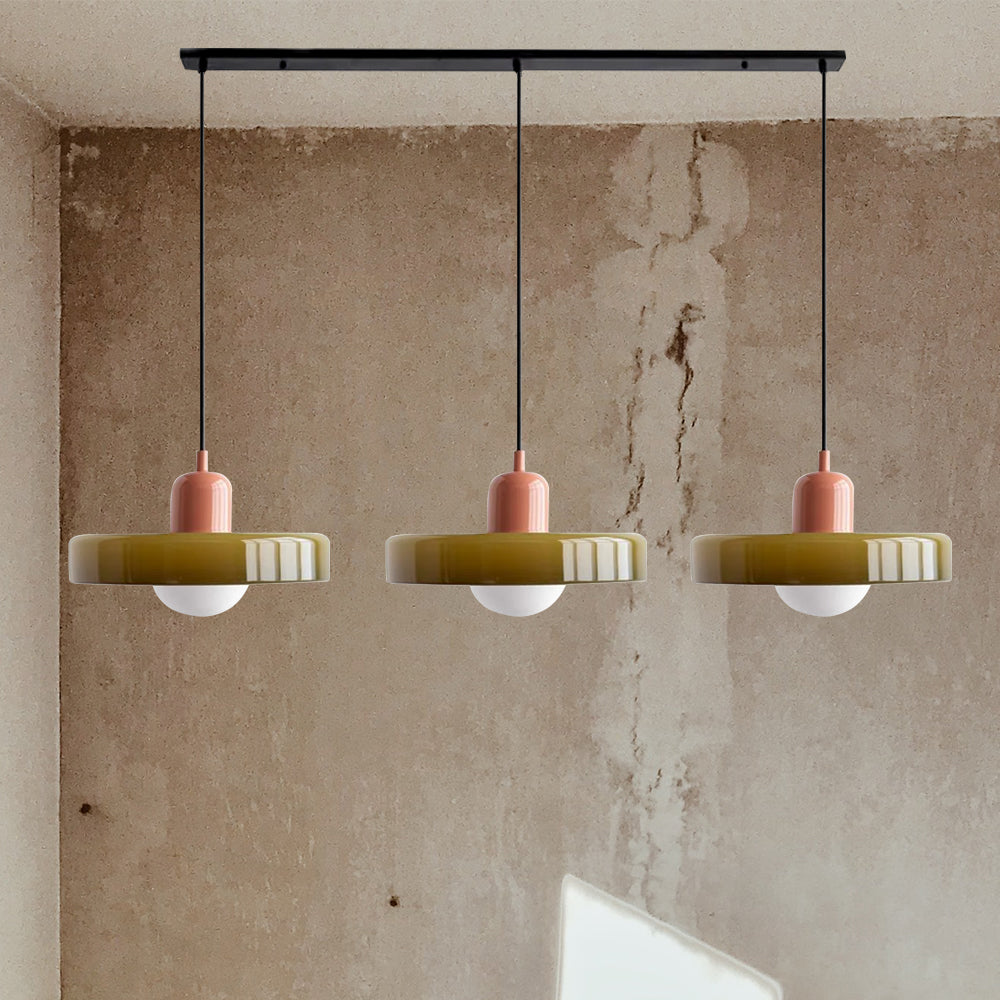 3 Heads Bauhaus Modern Simple Glass Pendant Light