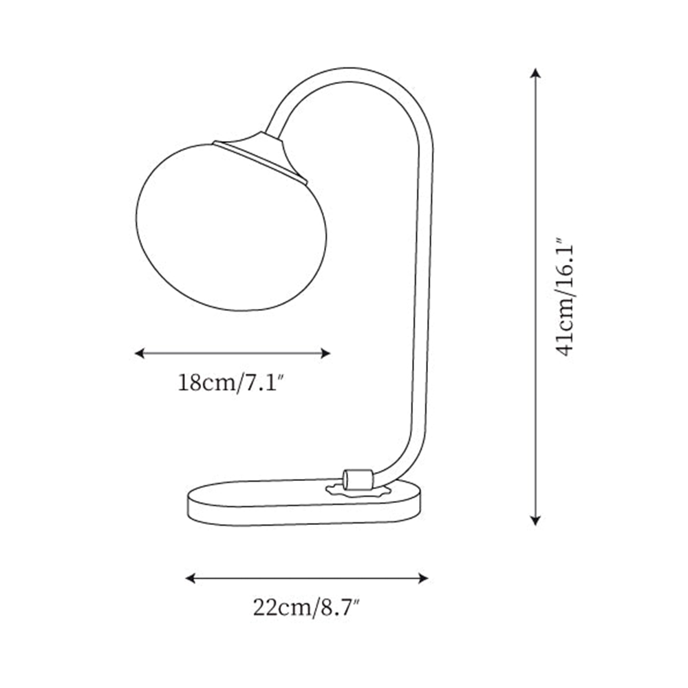 Marshmallow Metal Glass Table Lamp