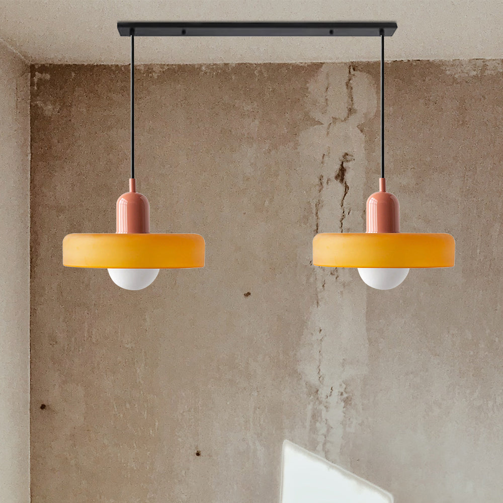 2 Heads Modern Bauhaus Glass Pendant Light