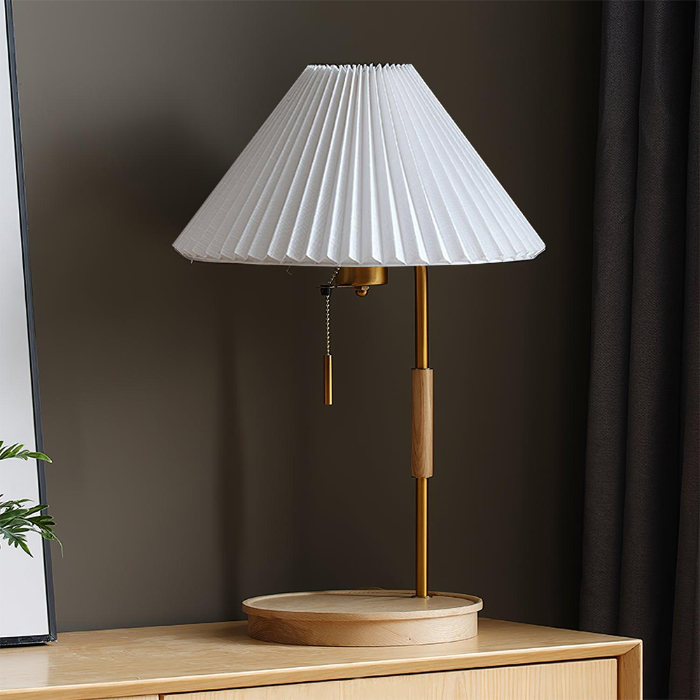 Vintage Wooden Table Lamp