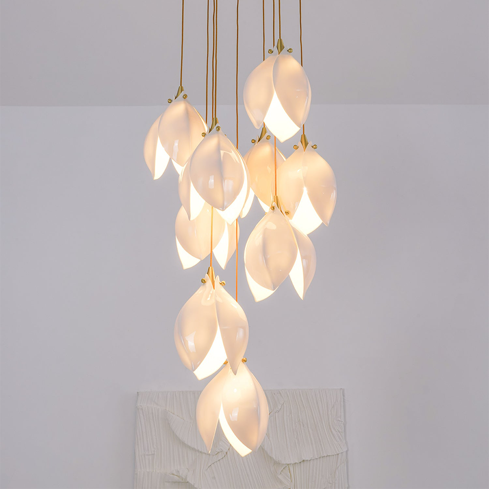 Creative Multi-heads Stylised Bloom Buds Pendant Lamp