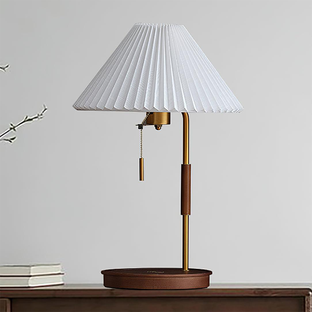 Vintage Wooden Table Lamp