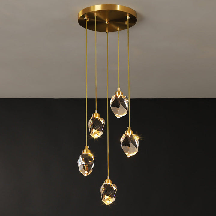 Creative Modern Crystal Gold Raindrop Chandelier