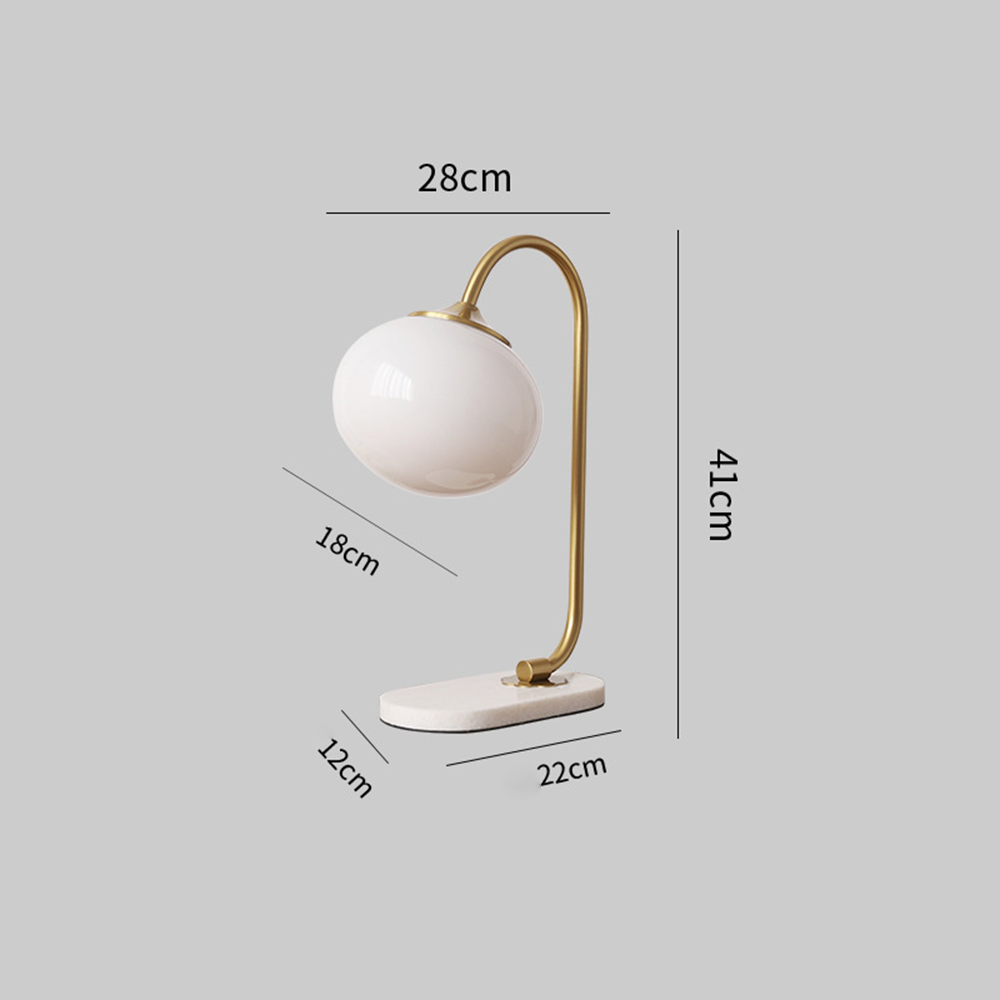 Marshmallow Metal Glass Table Lamp