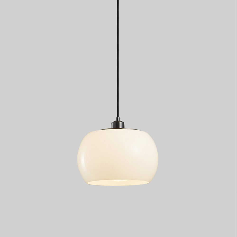 Vintage Milk White Glass Pendant Light