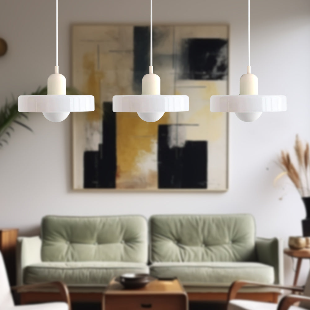 3 Heads Bauhaus Modern Simple Glass Pendant Light