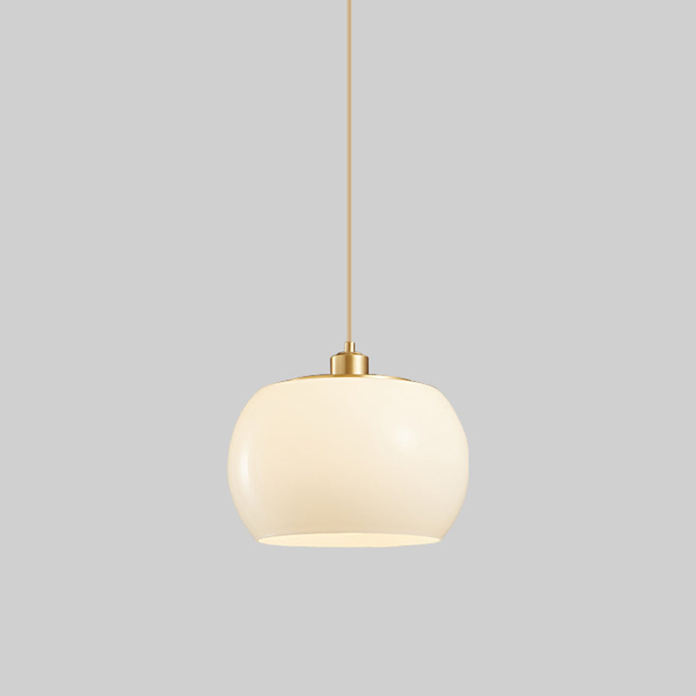 Vintage Milk White Glass Pendant Light