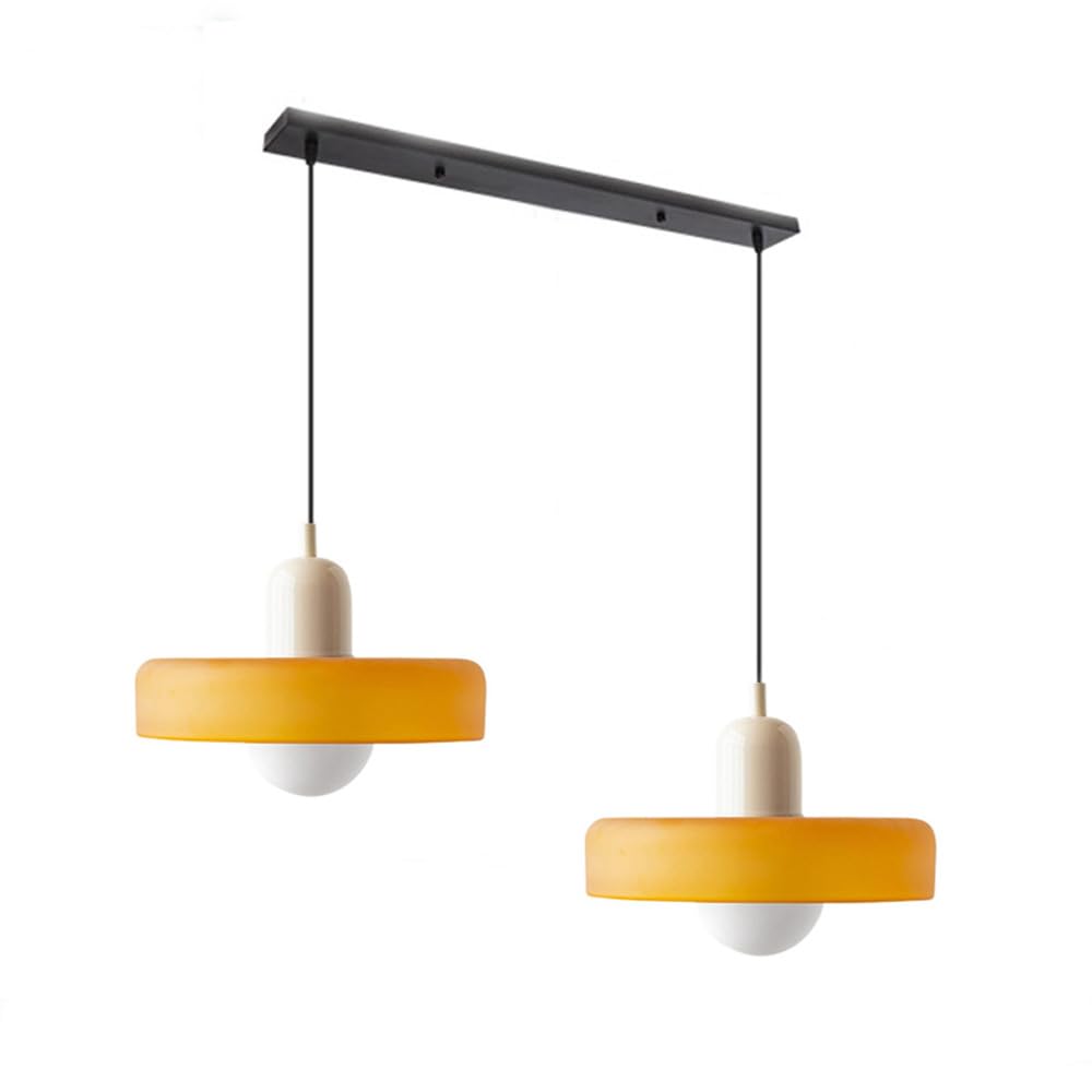 2 Heads Modern Bauhaus Glass Pendant Light