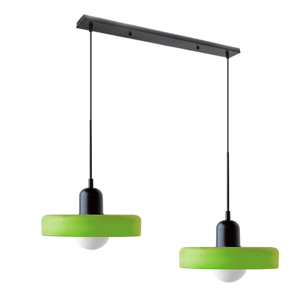 2 Heads Modern Bauhaus Glass Pendant Light