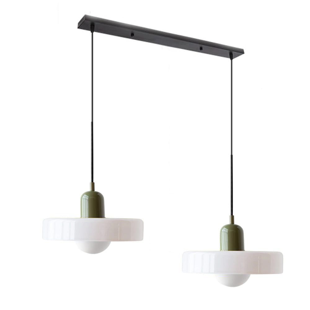 2 Heads Modern Bauhaus Glass Pendant Light