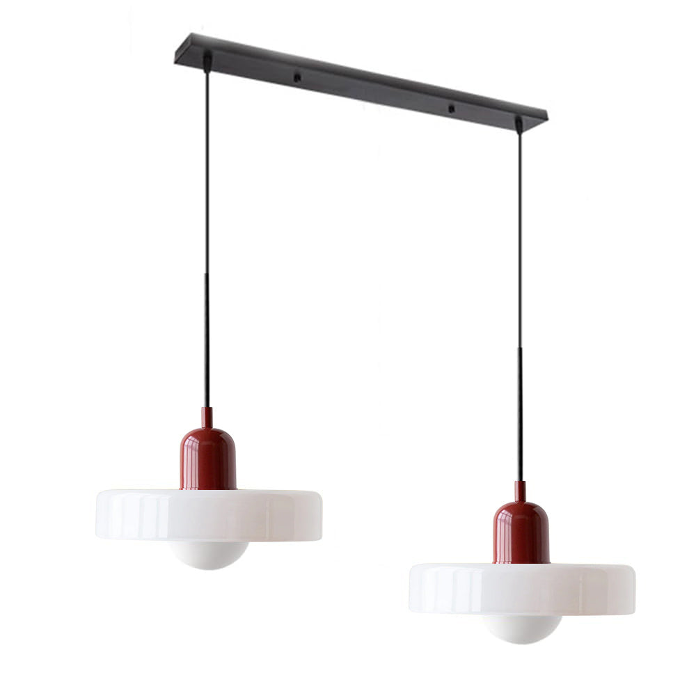 2 Heads Modern Bauhaus Glass Pendant Light