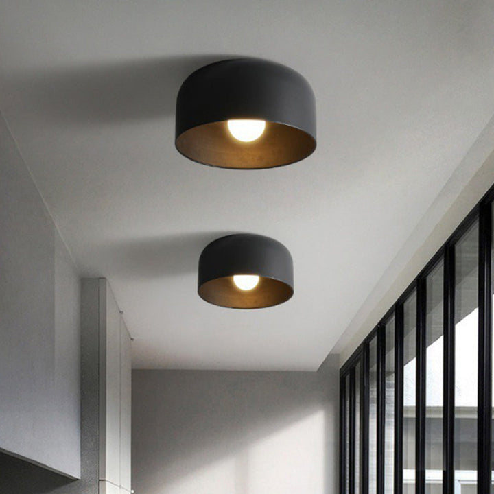 Nordic Round Iron Flush Mount Ceiling Lamp