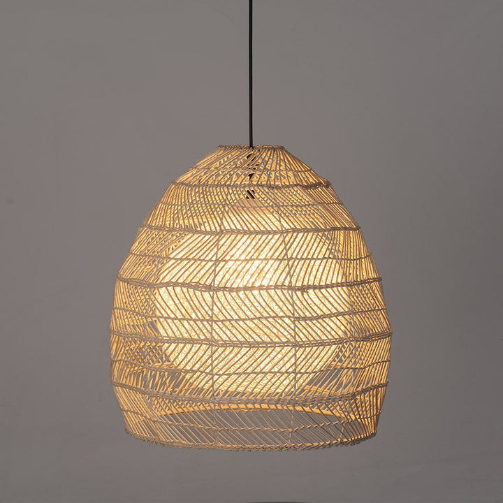 Vintage Rattan Handwoven Basket Lamp Fixtures