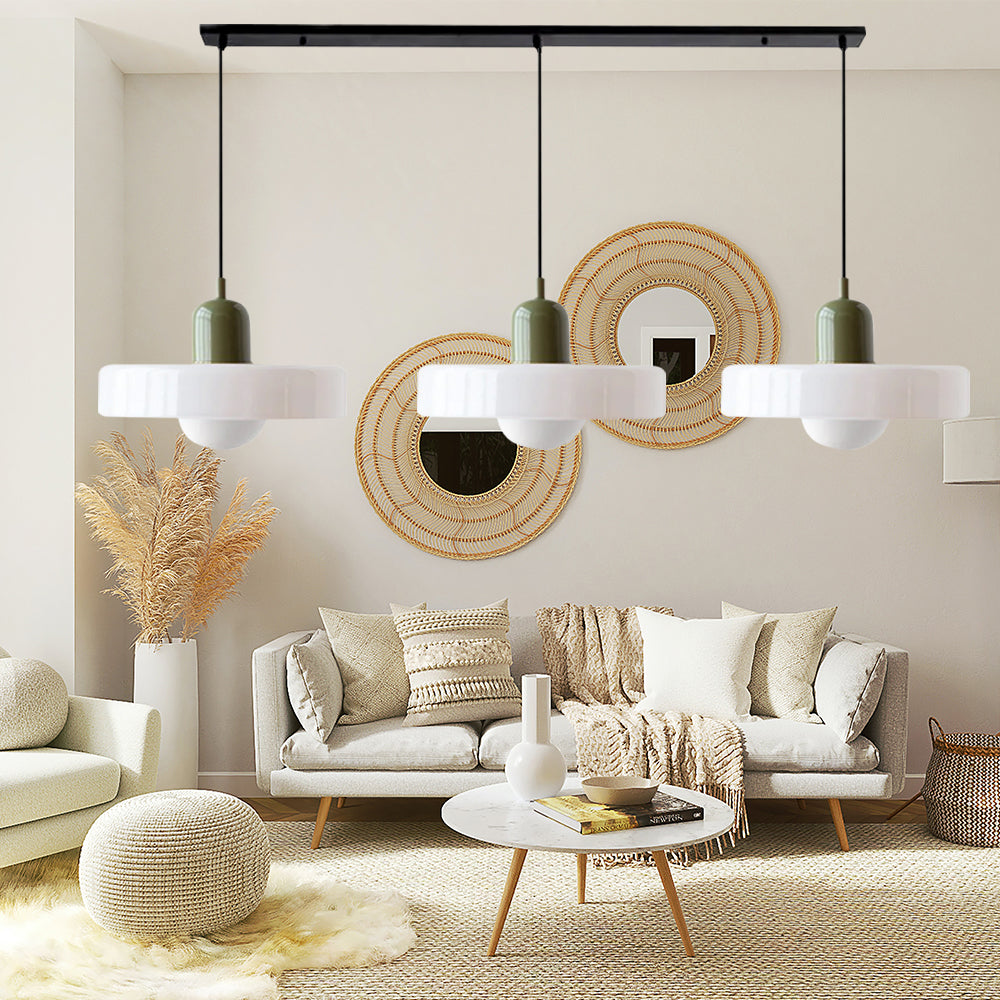 3 Heads Bauhaus Modern Simple Glass Pendant Light