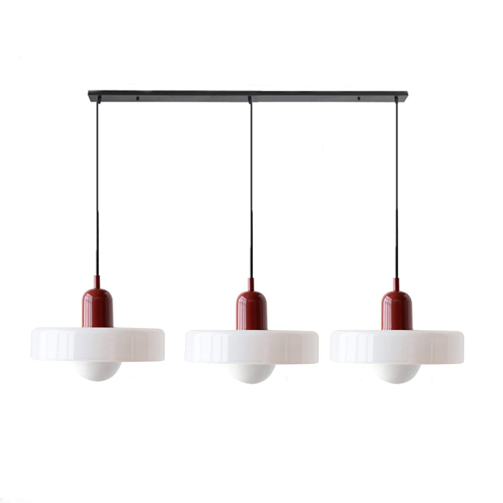 3 Heads Bauhaus Modern Simple Glass Pendant Light