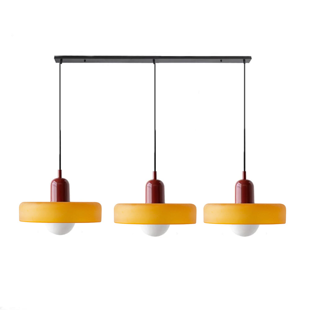 3 Heads Bauhaus Modern Simple Glass Pendant Light